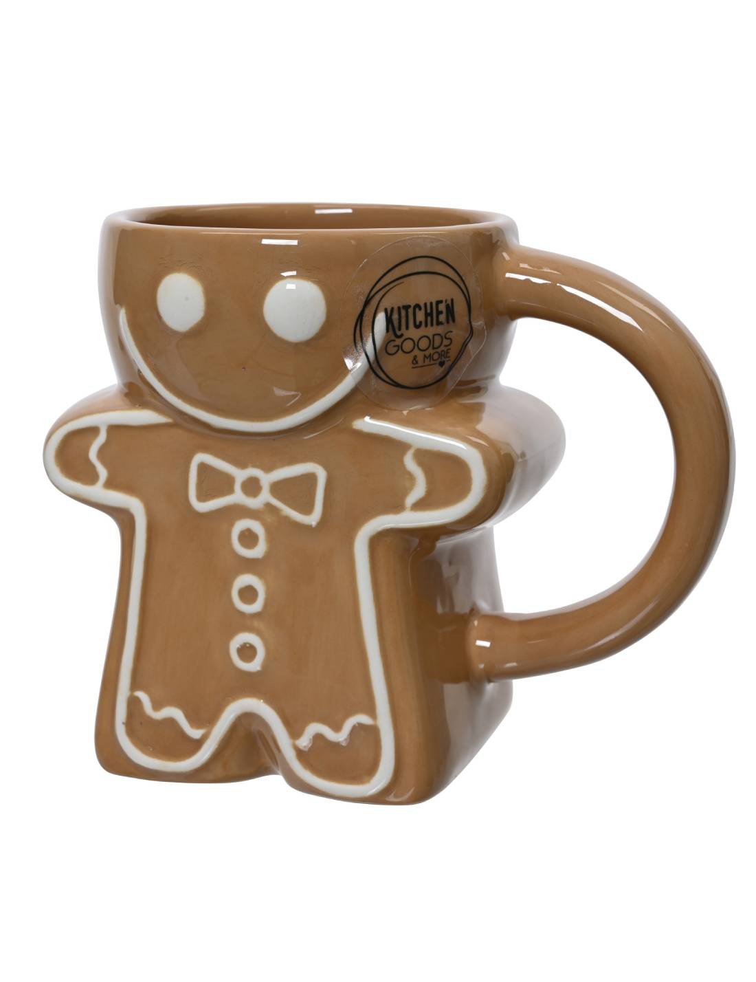 Tazza Natalizia In Ceramica Biscotto Di Marzapane 9cm