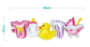 Ghirlanda Palloncini Nascita Bambina 33x96cm