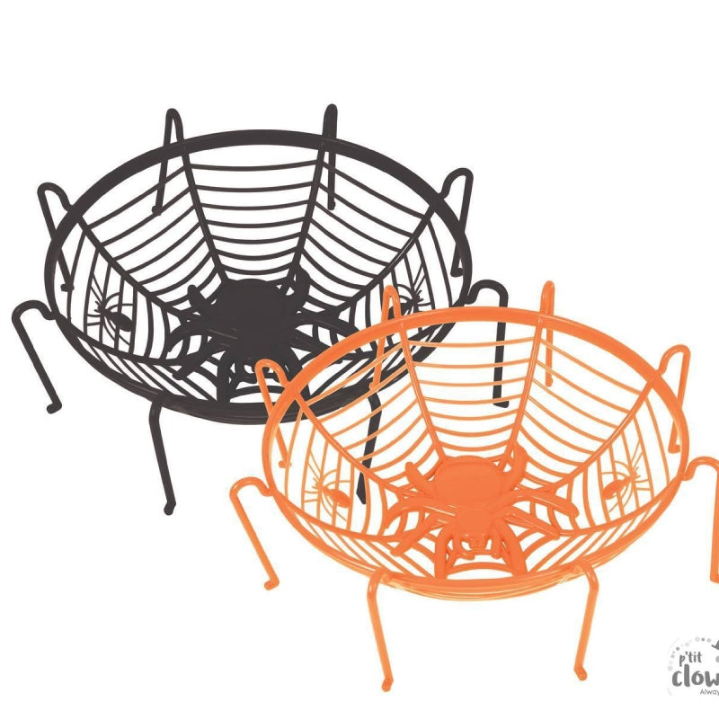 Decorazione Cestino Ragnatela Per Caramelle Halloween Colori Assortiti