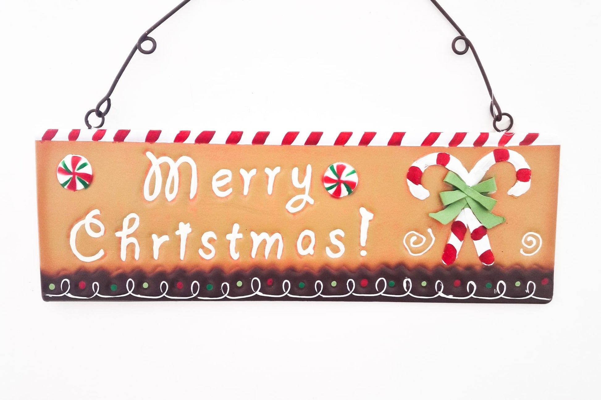 Fuoriporta Scritta Merry Christmas Pan Di Zenzero 45 Cm