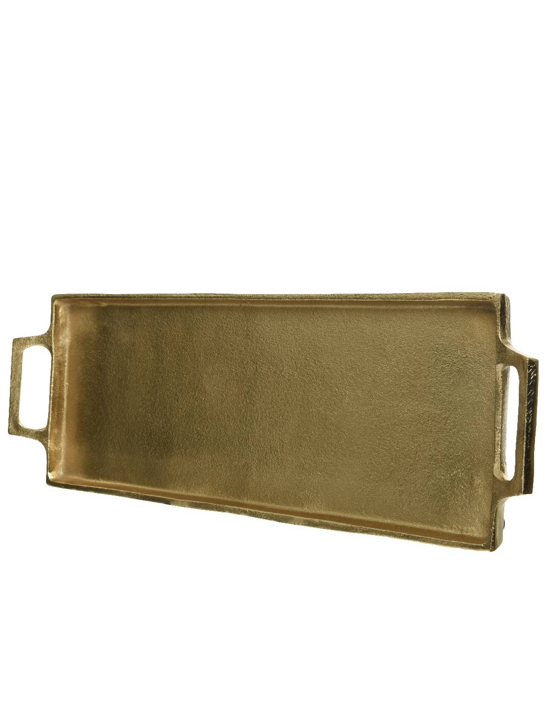 Vassoio Rettangolare In Alluminio Dorato 54,5cm