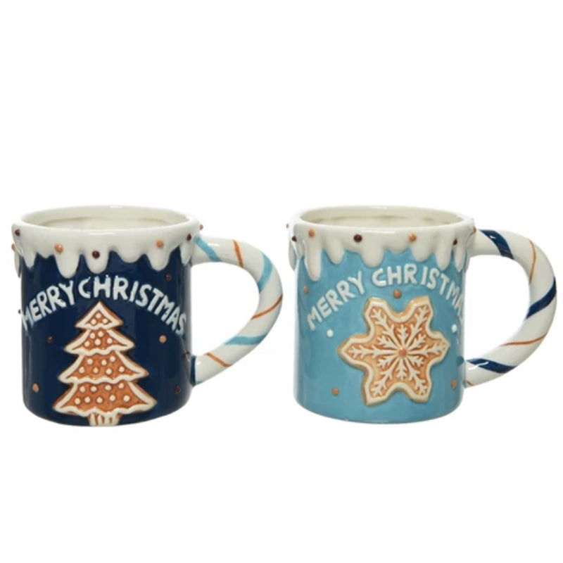 Tazza Natalizia In Ceramica Albero E Fiocco Di Neve Assortiti