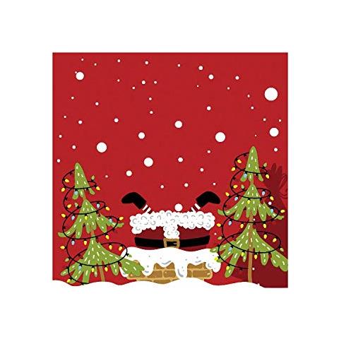 Tovaglioli Di Carta Natalizi Babbo Natale Nel Camino 33CM 20Pz.