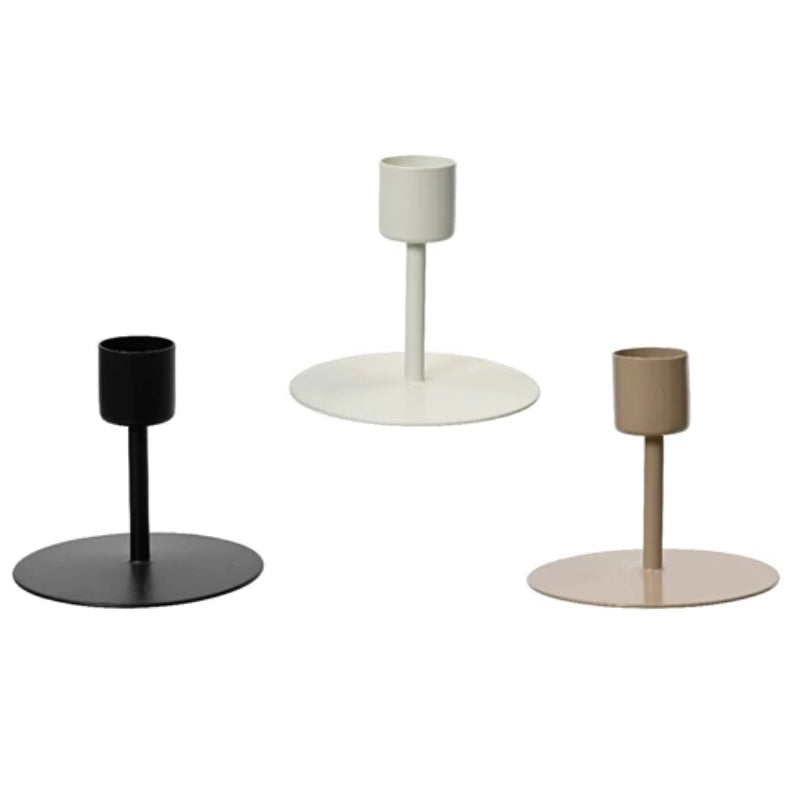 Candelabro Natale In Acciaio Colore Matto Assortito 7cm