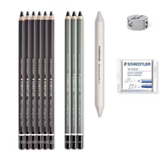 Staedtler Set Carboncino Toni Grigi