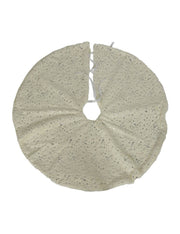 Tappeto Copribase Albero Bianco Neve Con Glitter d100cm