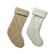 Calza Befana Epifania Bianca Beige In Peluche 53cm