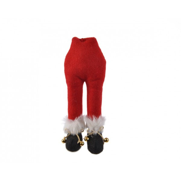Addobbo Albero Di Natale Gambe Di Babbo Natale 26cm