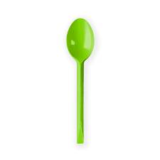 Cucchiai in Plastica Verde Mela - Lavabili Set.12pz.
