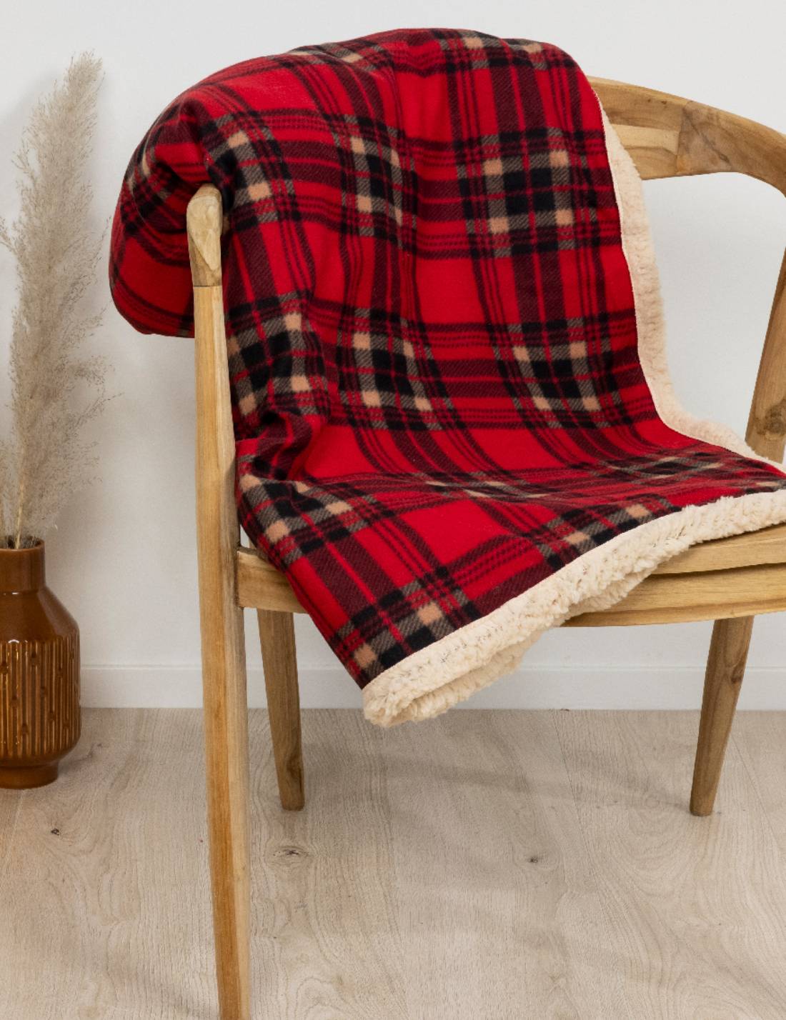 Coperta Natalizia Tartan Rossa E Nera