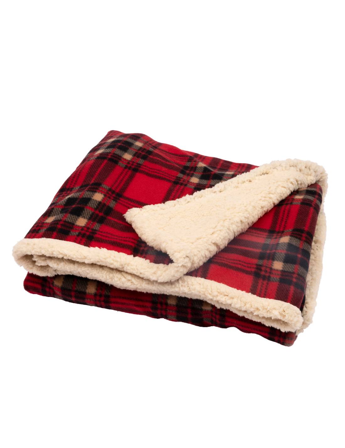 Coperta Natalizia Tartan Rossa E Nera