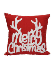 Cuscino Natalizio Merry Christmas Rosso E Bianco