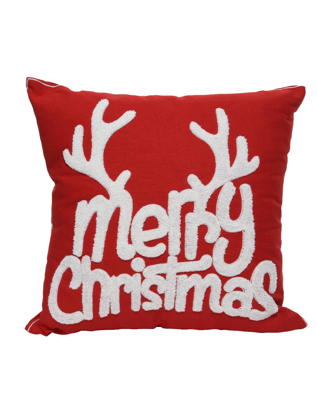 Cuscino Natalizio Merry Christmas Rosso E Bianco
