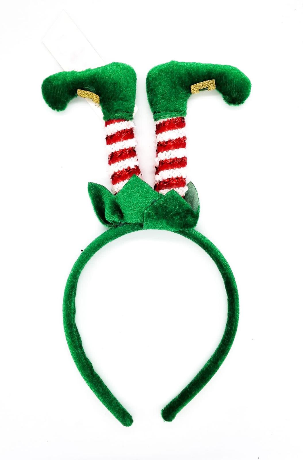 Frontino Natale Verde Con Gambe D'Elfo