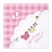 Tovaglioli Cellulosa Rosa Baby Shower 25x25cm 20pz