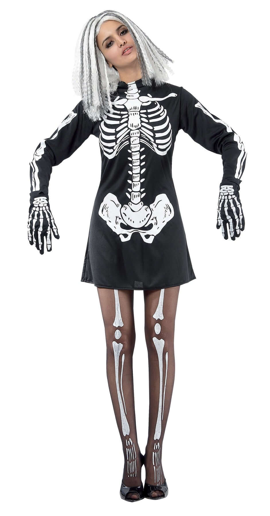 Costume Halloween Donna Scheletro Taglia Unica