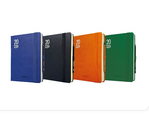 Agenda Giornaliera 12 Mesi Elegance Ecopelle Con Matita