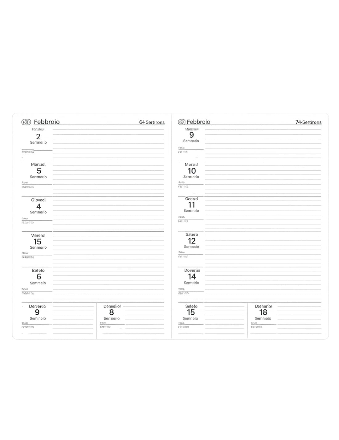 Agenda Del Professore Bisettimanale 12 Mesi 2025/2026 Quo Vadis Club Rossa