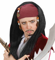 Parrucca Con Bandana E Perline Jack Sparrow Halloween E Carnevale