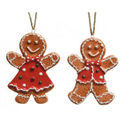 Addobbo Albero Natale Omino Di Marzapane Biscotto Ceramica 10cm