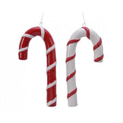 Addobbo Albero Natale Bastoncini Caramelle Candystick 16cm Ceramica