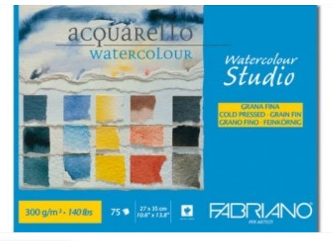 Risma Carta Grana Fine Acquerelli Dim. 27x35 Fabriano