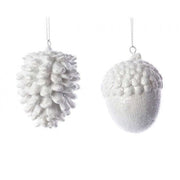 Palline Albero Di Natale In Poliresina Pigna E Ghianda 8cm