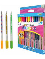 Set 13 Penne Gel Glitter Fluo E Arcobaleno