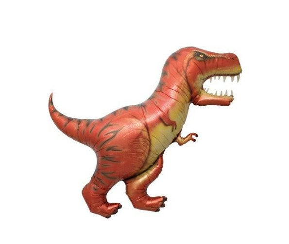 Palloncino Metalfoil Dinosauro T-Rex Rosso Sagomato 47" 117cm