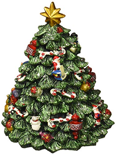 Carillon Albero Di Natale Decorato Con Ornamenti E Puntale 15cm