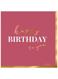 Tovaglioli Happy Birthday To You Rosa 33x33cm 16pz