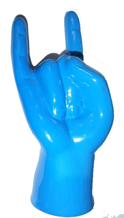 Statuetta Decorativa Mano Simbolo Rock