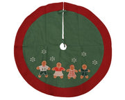 Tappeto Copribase Albero Di Natale Con Omini Di Marzapane 90cm