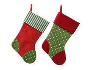 Calza Befana Epifania Velluto Pois E Strisce 45x26x46cm Colori Assortiti