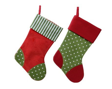 Calza Befana Epifania Velluto Pois E Strisce 45x26x46cm Colori Assortiti
