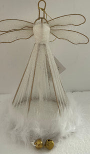 Addobbo Albero Di Natale Libellula Sposa Trasparente Con Glitter 20CM