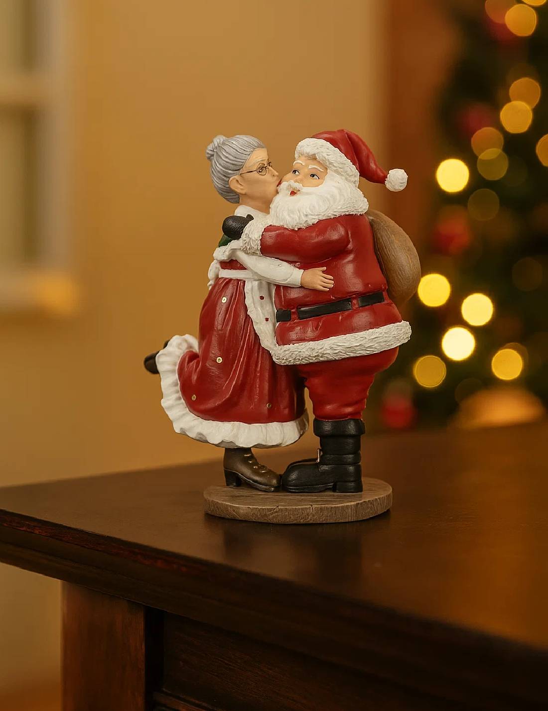 Addobbo Di Natale Babbo Natale E Signora Claus 20cm