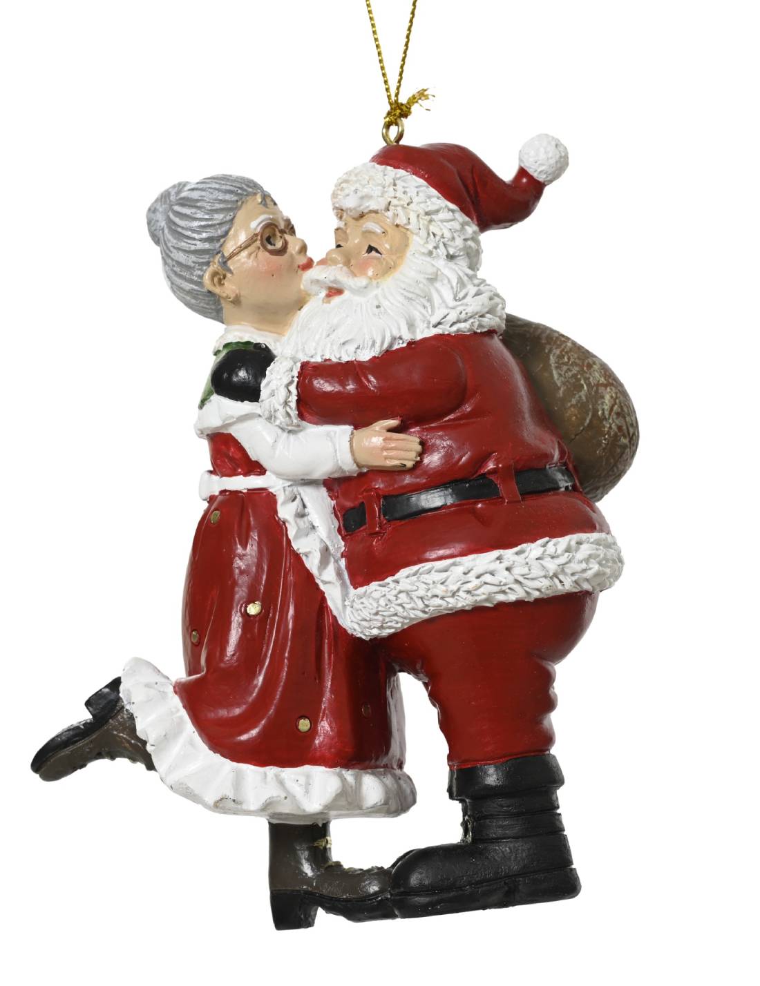 Addobbo Albero Di Natale Babbo Natale E Signora Claus 12cm
