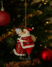 Addobbo Albero Di Natale Babbo Natale E Signora Claus 12cm
