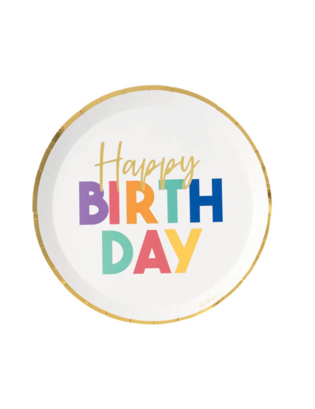 Piatti Piani Di Carta Happy Birthday 21cm 8pz