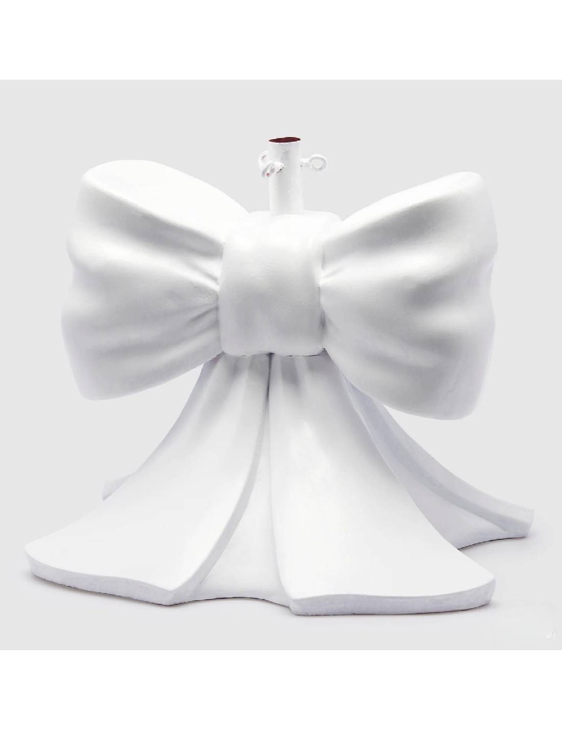 Base Albero Di Natale Fiocco Bianco 57cm