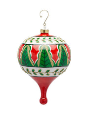Pallina Albero Di Natale In Vetro Trottola Tirolo 14cm