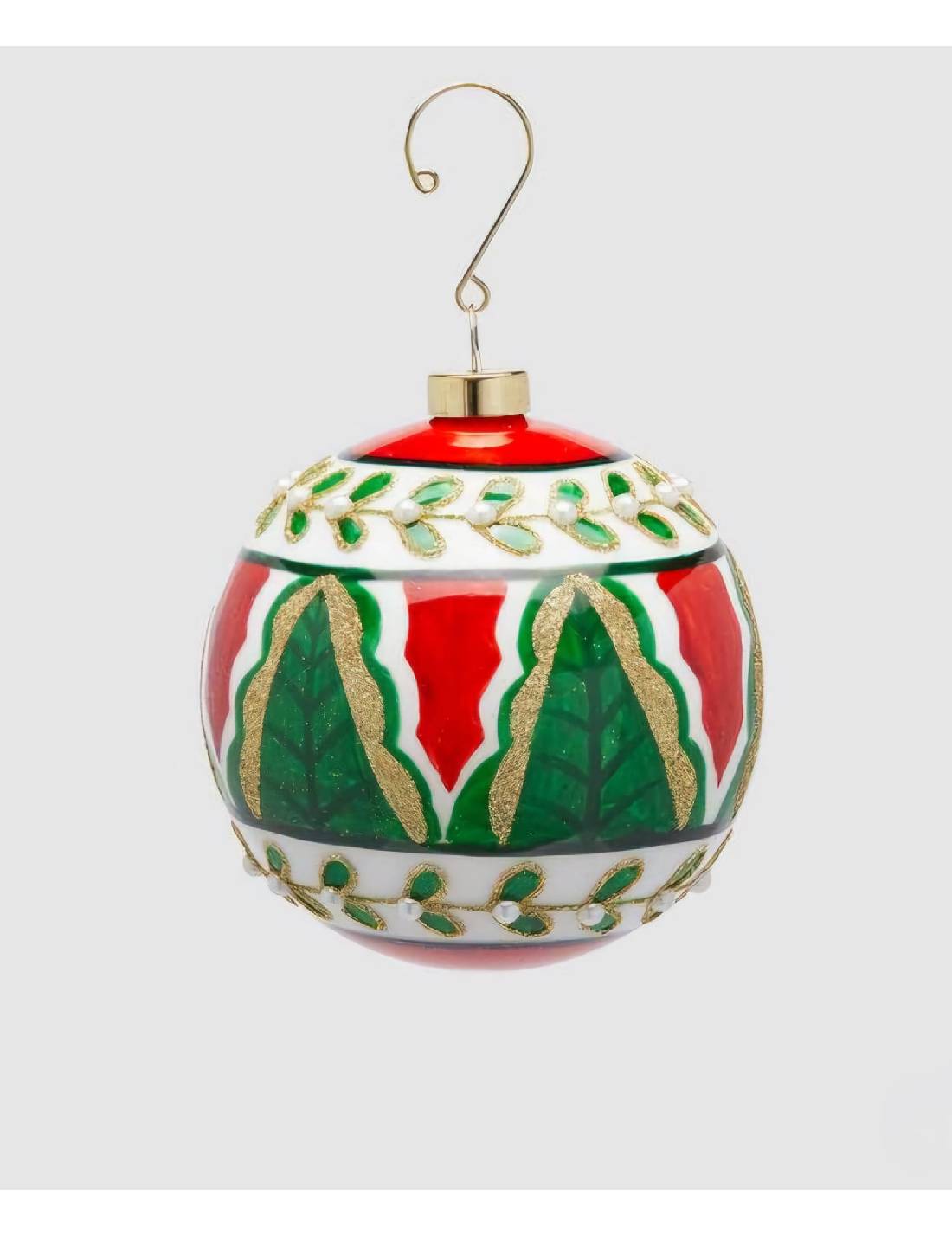 Pallina Albero Di Natale In Vetro Tirolo 15cm