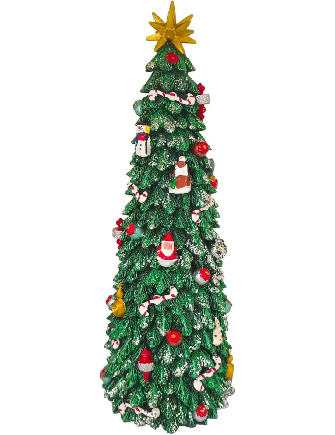 Carillon Albero Di Natale Slim Decorato 30cm
