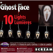 Serie Di 10 Luci Led Scream Ornamenti Halloween