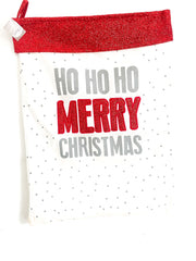 Sacco Natalizio Bianco E Rosso Merry Christmas 47x67cm