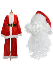 Costume Di Babbo Natale Con Parrucca Per Adulto Tg. Unica