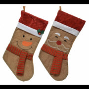 Calza Befana Epifania Rossa Babbo Natale Pupazzo 46cm