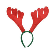 Frontino Natale Verde Con Corna Di Renna Rosse