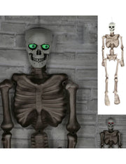 Decorazione Di Halloween Scheletro Animato Occhi Colorati 160cm